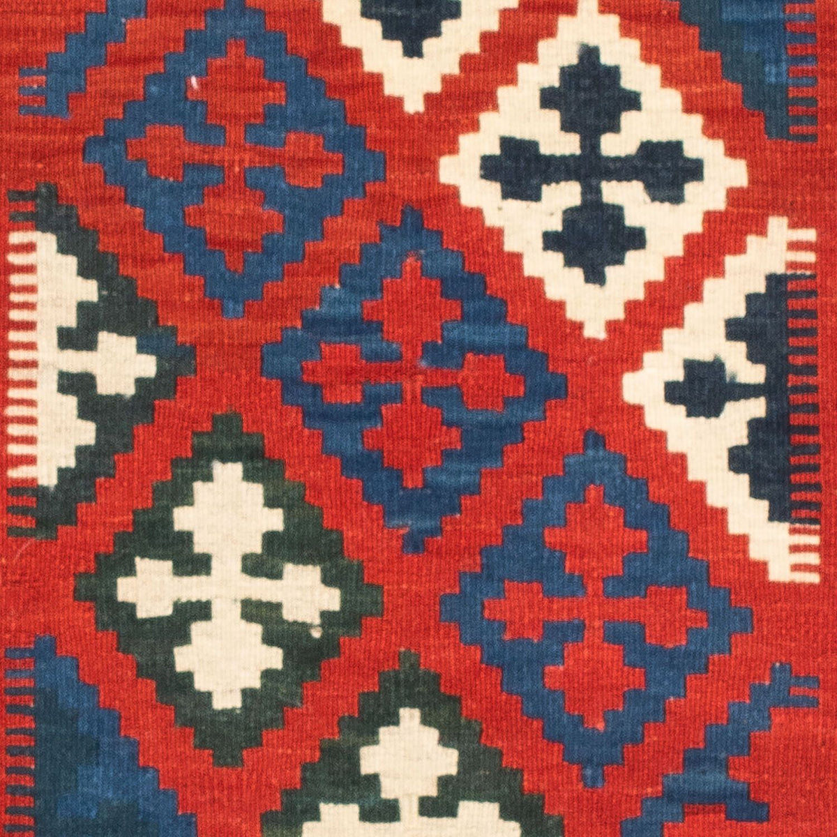 Tapis Kelim - Oriental carré - 105 x 102 cm - multicolore