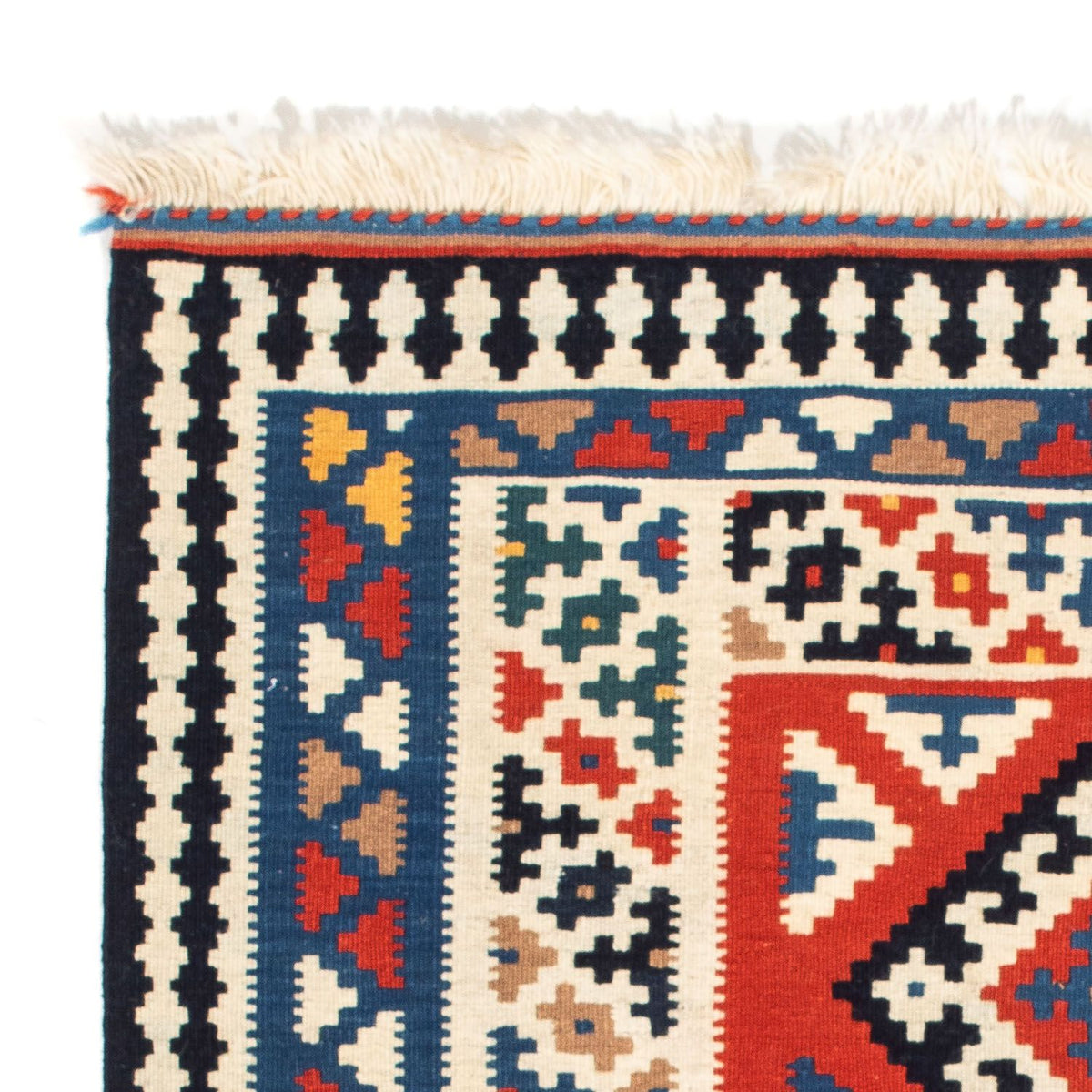 Tapis Kelim - Oriental carré  - 106 x 100 cm - multicolore