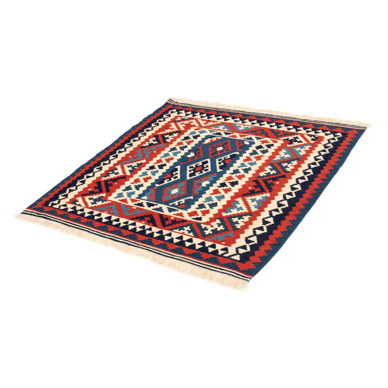 Tapis Kelim - Oriental carré  - 102 x 102 cm - multicolore
