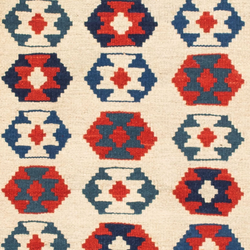 Tapis Kelim - Oriental carré  - 103 x 103 cm - beige