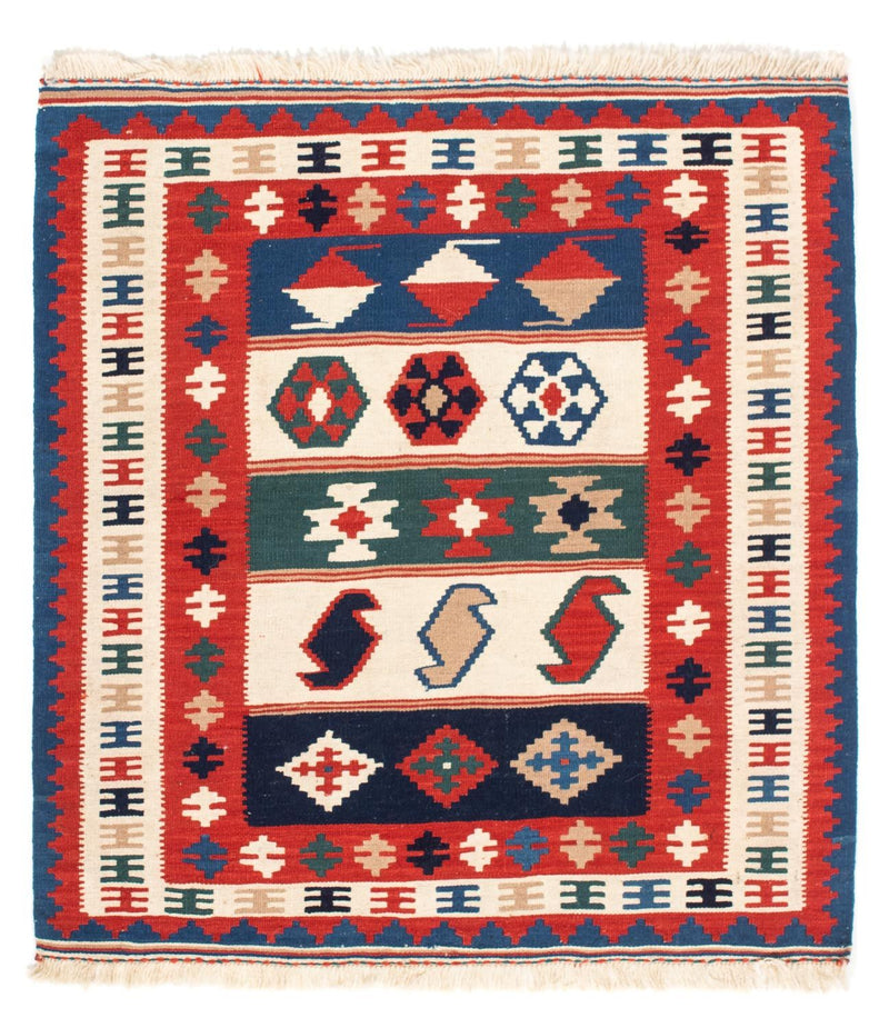 Tapis Kelim - Oriental carré  - 106 x 100 cm - multicolore