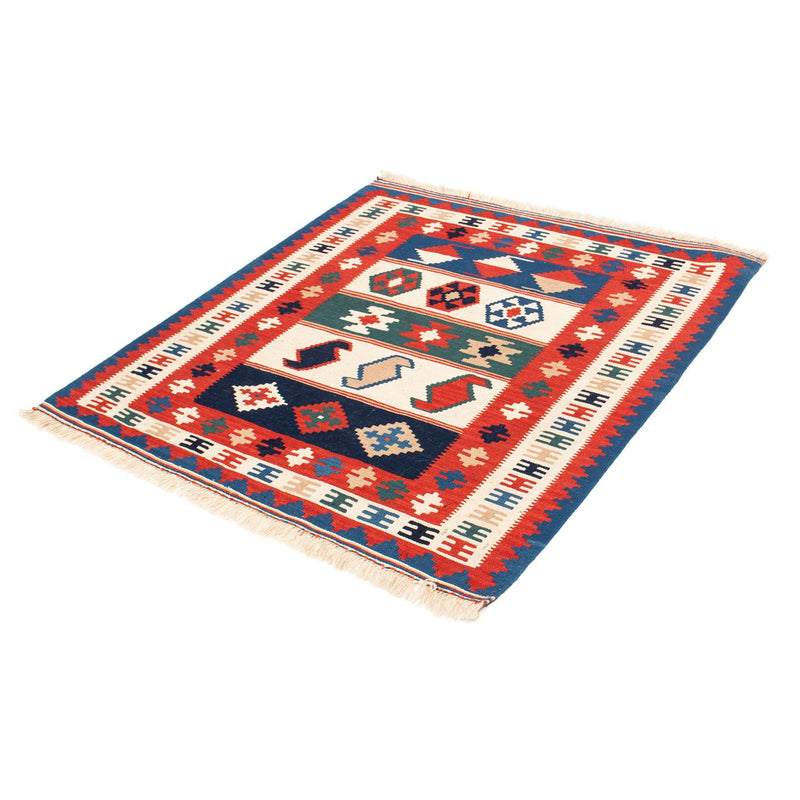 Tapis Kelim - Oriental carré  - 106 x 100 cm - multicolore