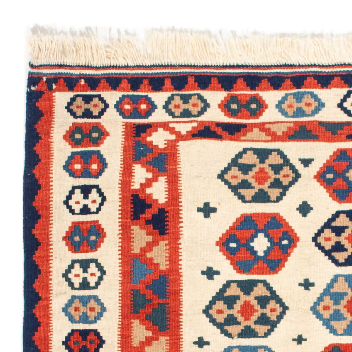 Tapis Kelim - Oriental carré  - 104 x 102 cm - beige