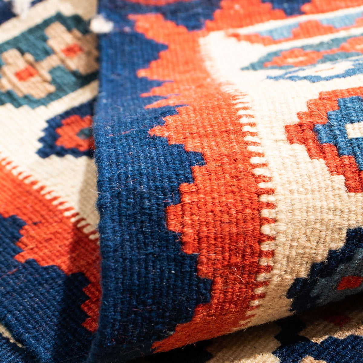 Tapis Kelim - Oriental carré  - 104 x 102 cm - beige