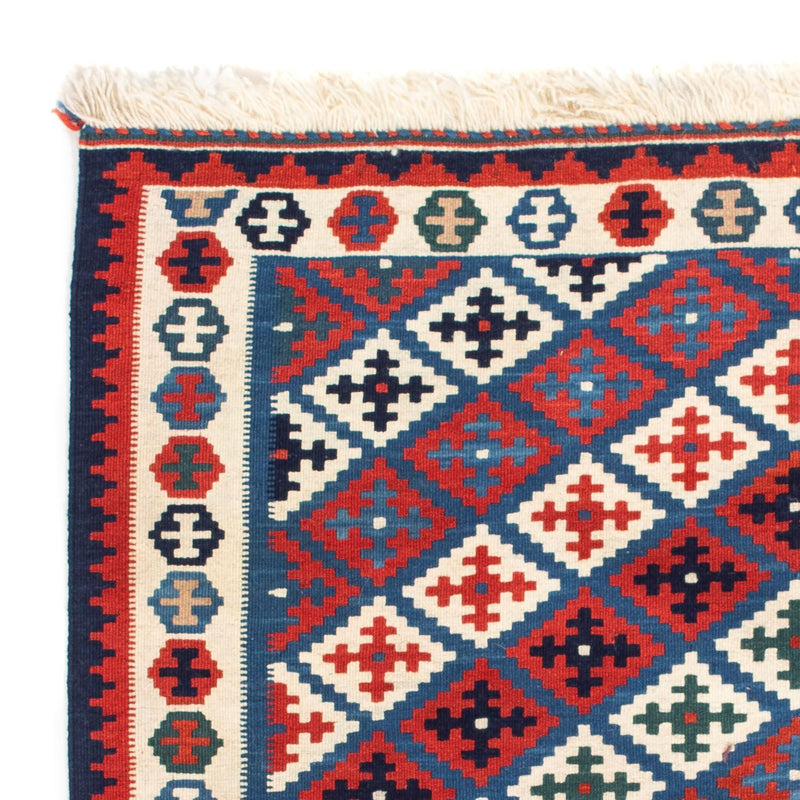 Tapis Kelim - Oriental carré  - 105 x 103 cm - bleu