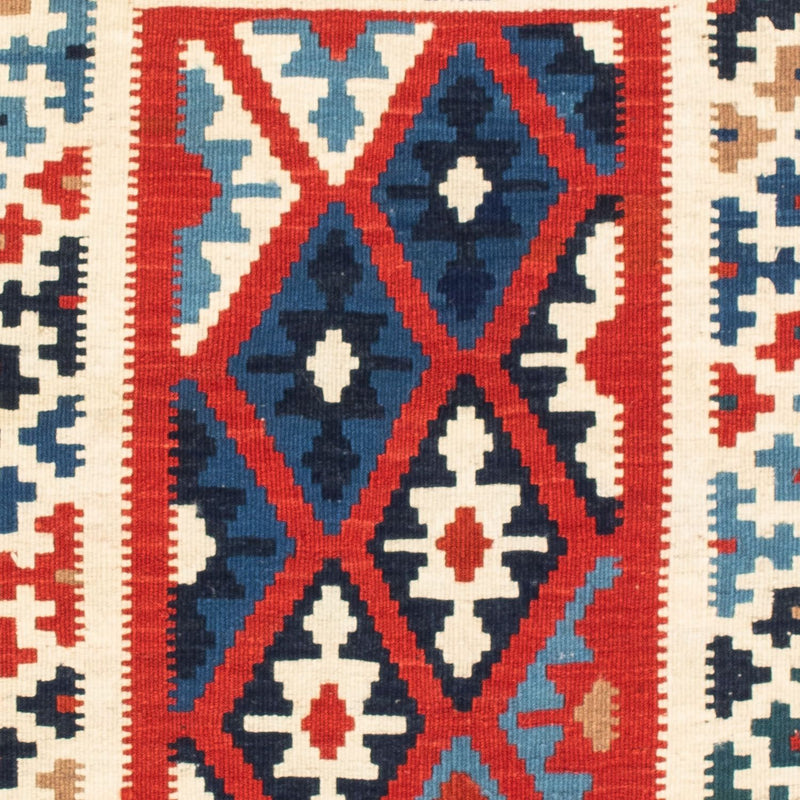 Tapis Kelim - Oriental carré  - 103 x 103 cm - bleu