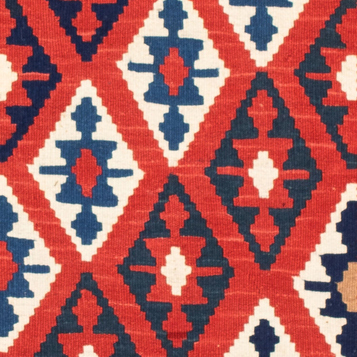 Tapis Kelim - Oriental carré  - 102 x 100 cm - bleu