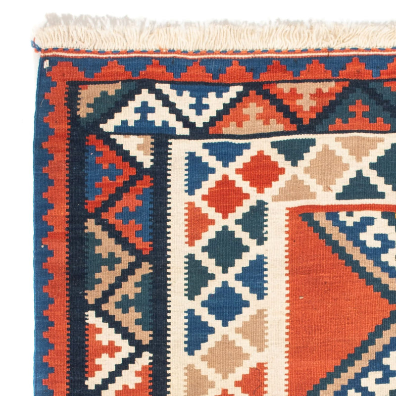 Tapis Kelim - Oriental carré  - 102 x 102 cm - rouille