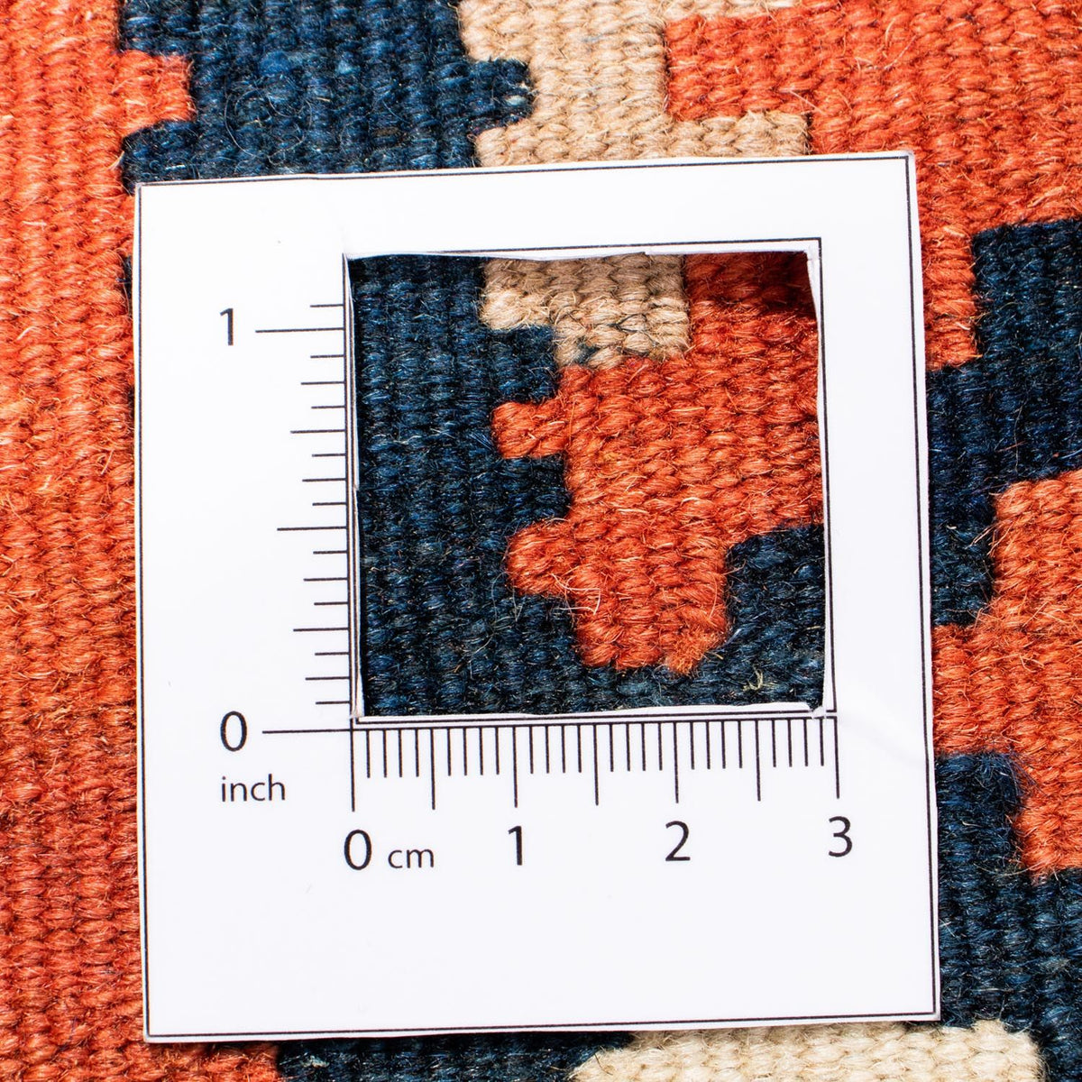 Tapis Kelim - Oriental carré  - 102 x 102 cm - rouille