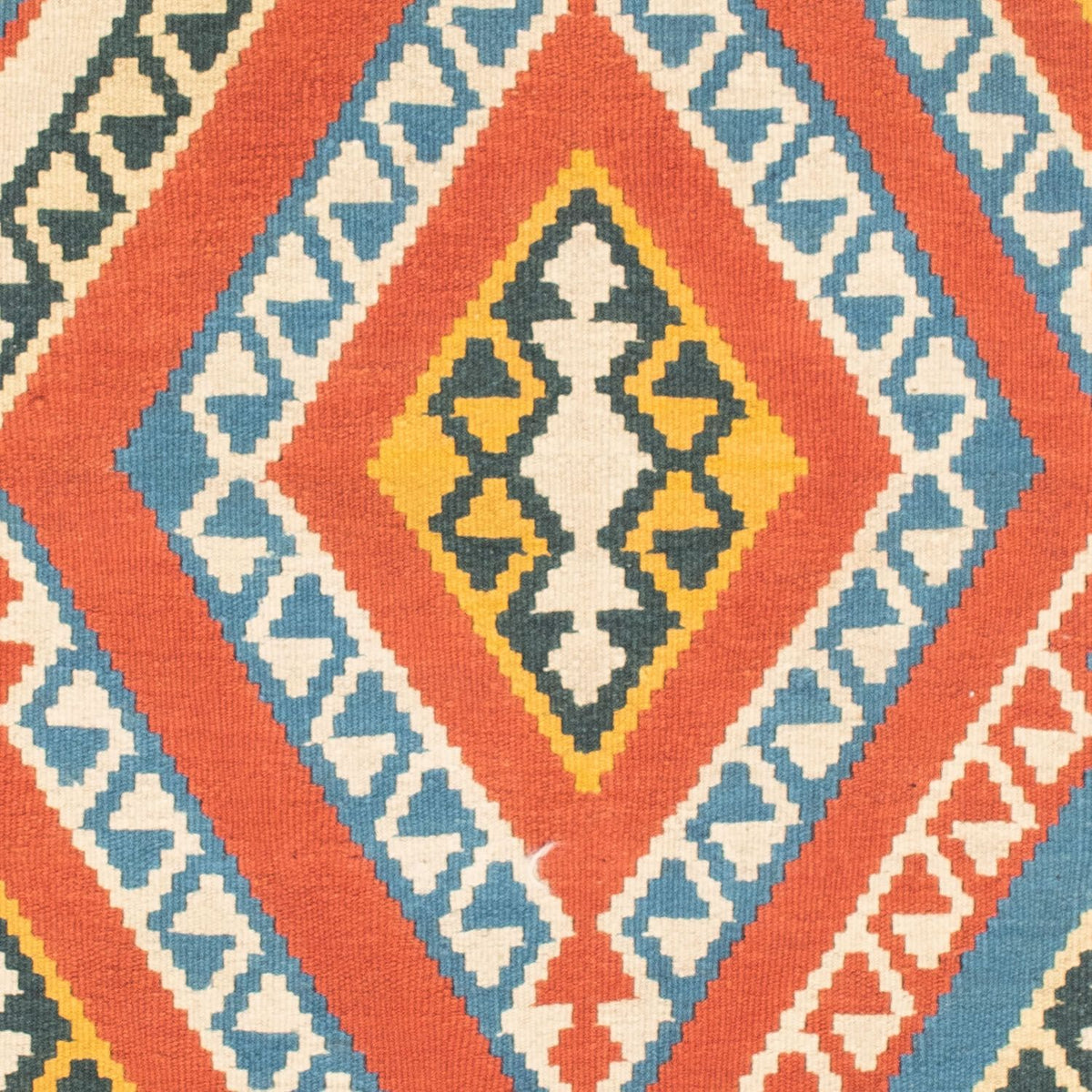 Tapis Kelim - Oriental carré - 107 x 100 cm - orange