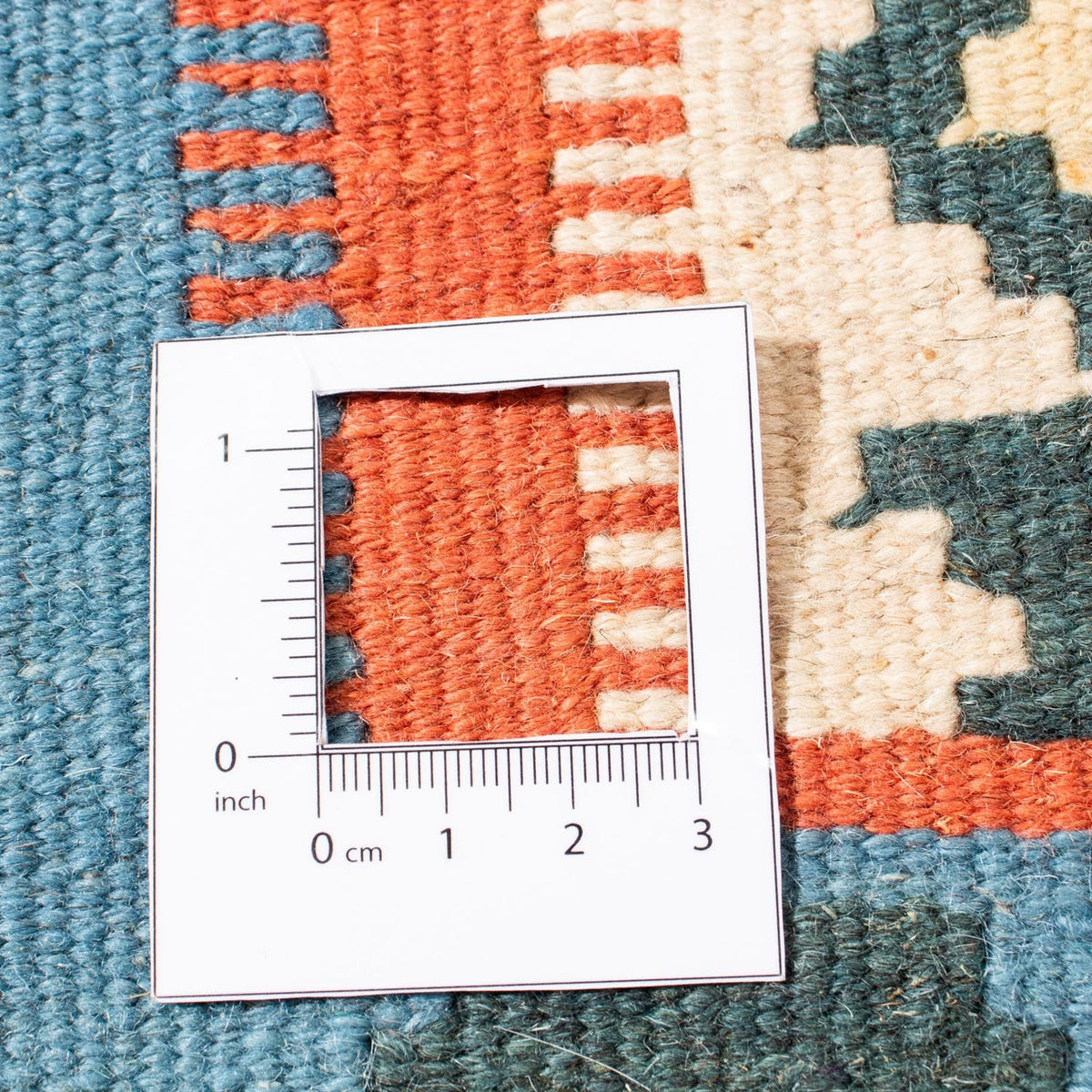 Tapis Kelim - Oriental carré - 107 x 100 cm - orange