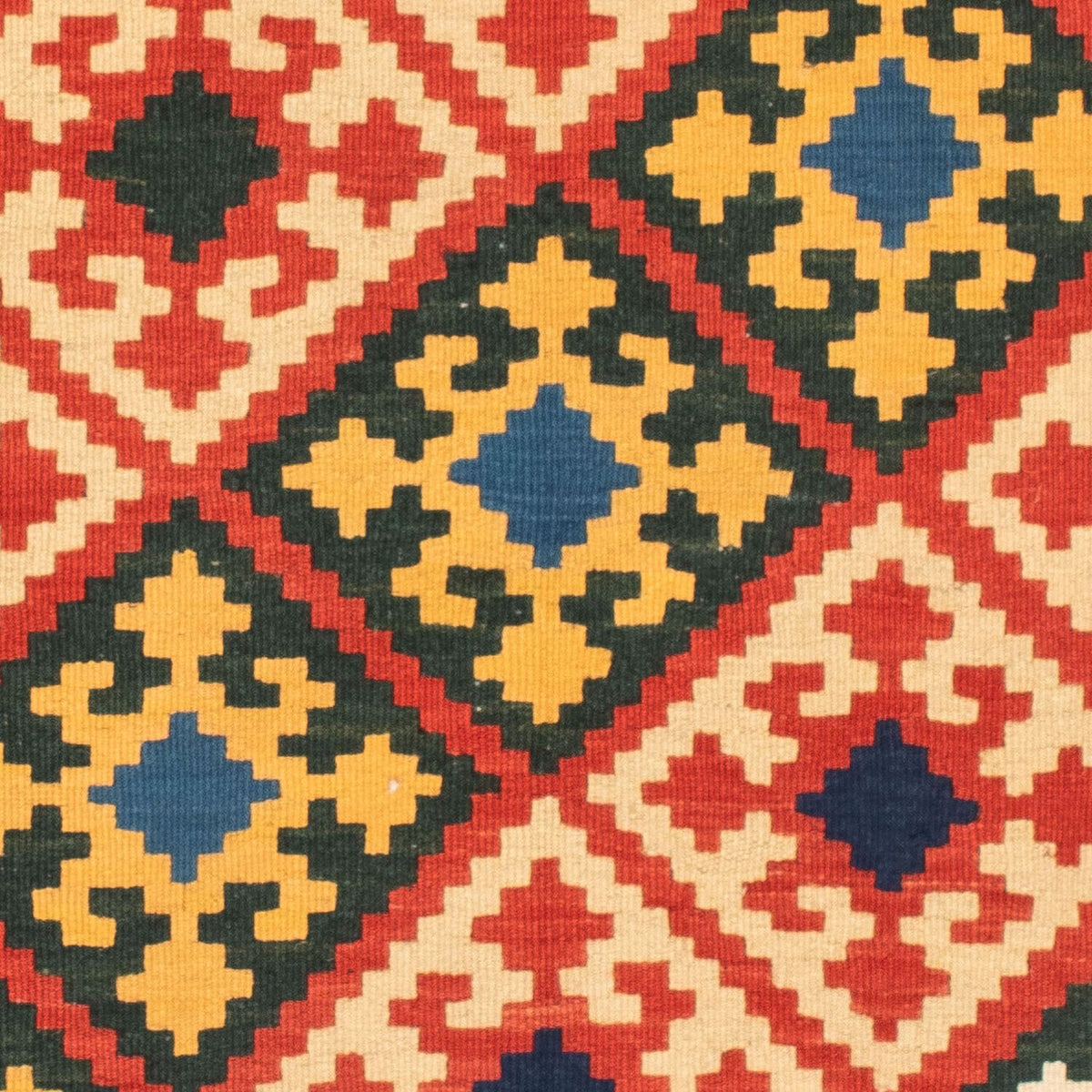 Tapis Kelim - Oriental carré - 103 x 101 cm - beige