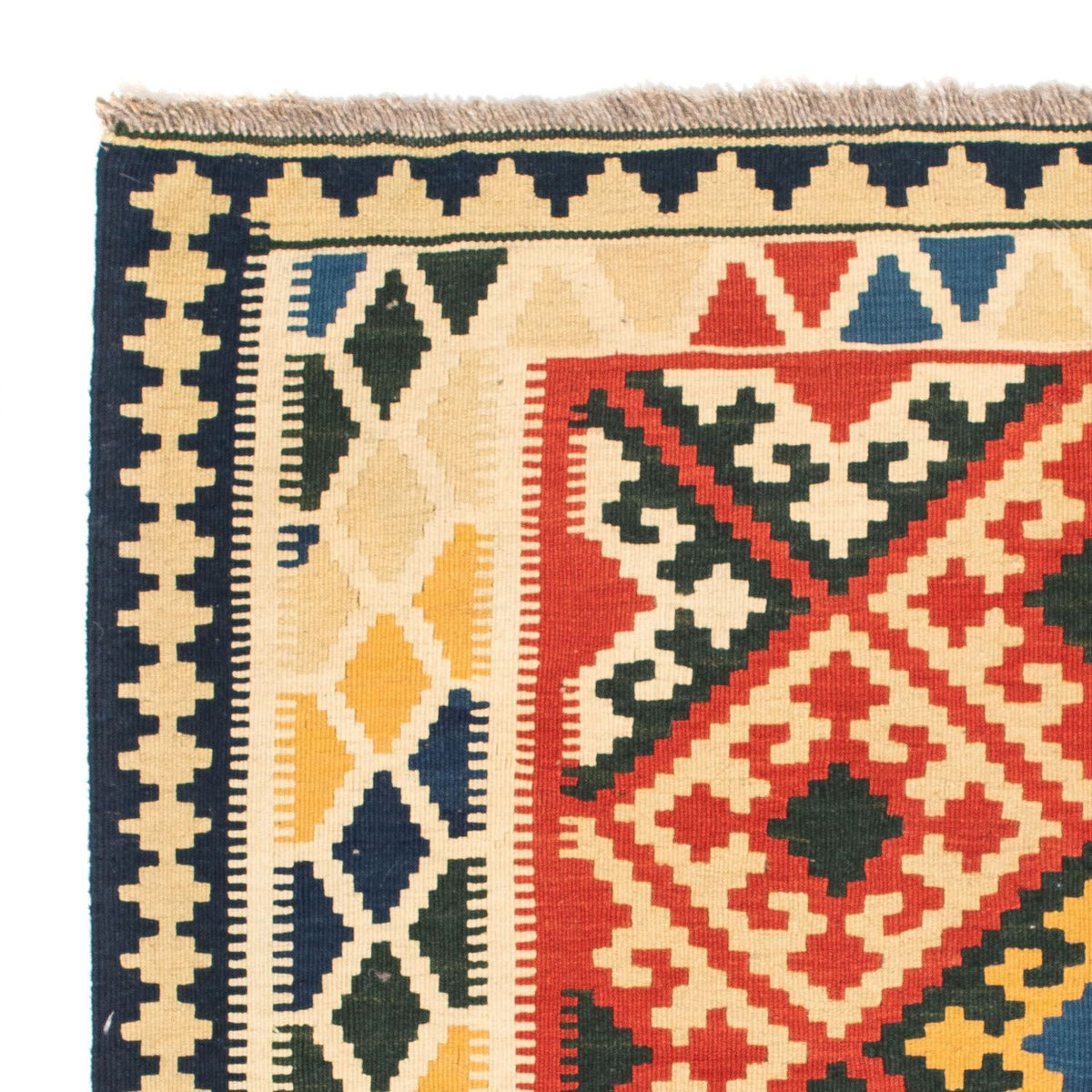 Tapis Kelim - Oriental carré - 103 x 101 cm - beige