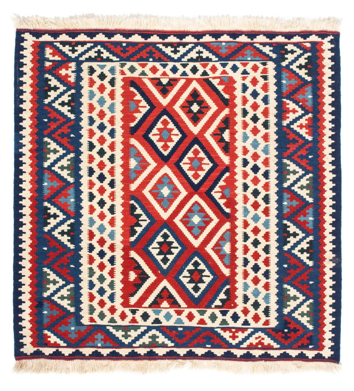 Tapis Kelim - Oriental carré  - 104 x 103 cm - beige