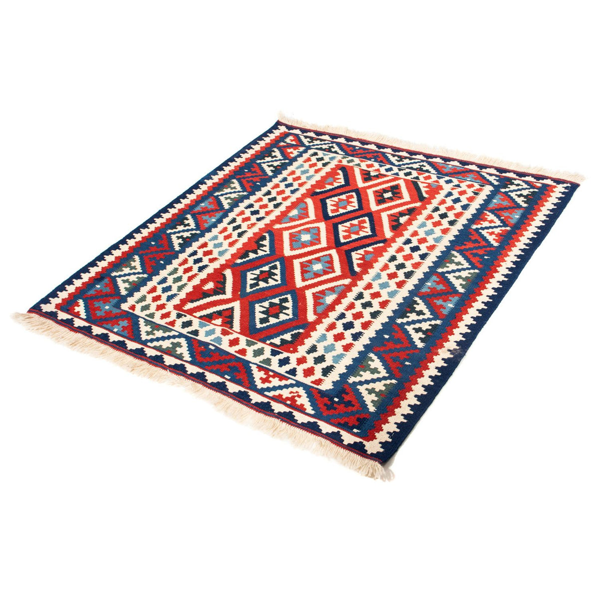 Tapis Kelim - Oriental carré  - 104 x 103 cm - beige