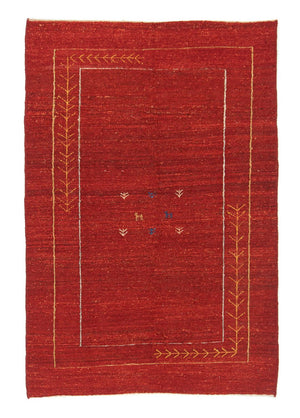 Tapis Gabbeh - Persan - 167 x 111 cm - rouge
