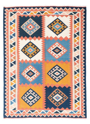 Tapis Kelim - Oriental - 200 x 159 cm - bleu
