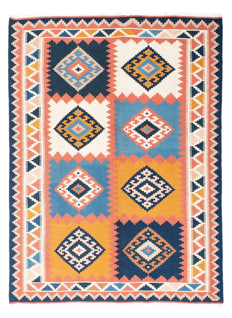 Tapis Kelim - Oriental - 200 x 159 cm - bleu