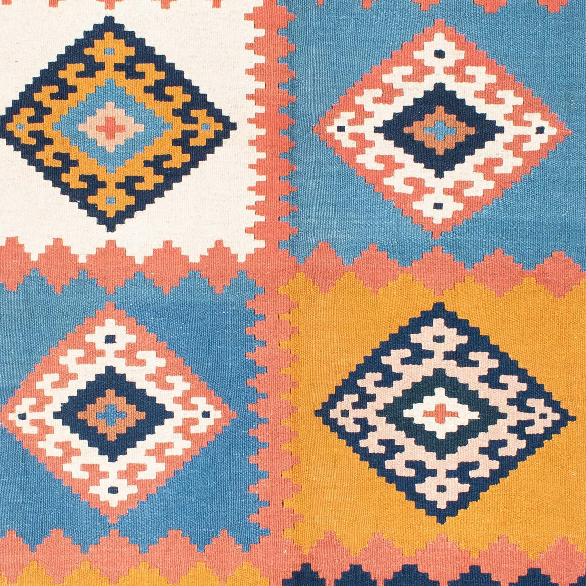 Tapis Kelim - Oriental - 200 x 159 cm - bleu