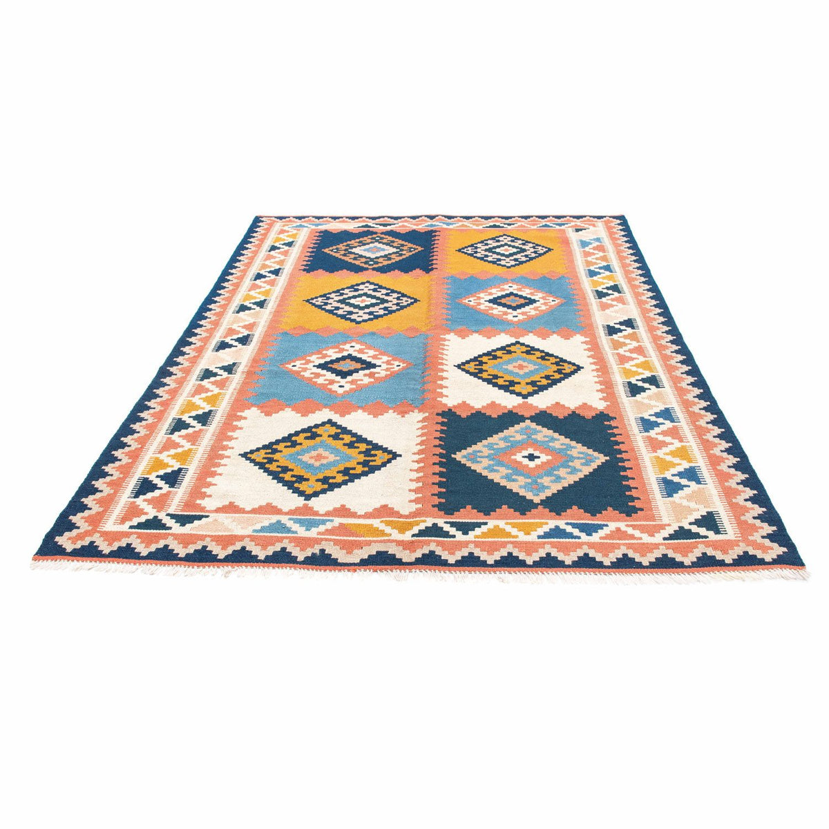 Tapis Kelim - Oriental - 200 x 159 cm - bleu