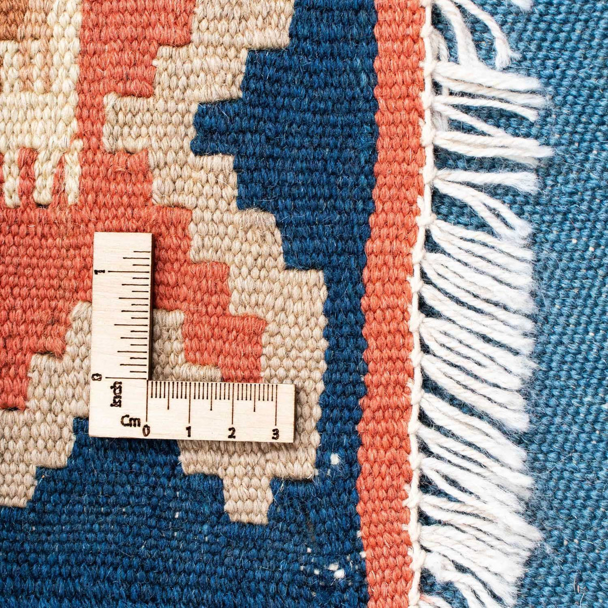 Tapis Kelim - Oriental - 200 x 159 cm - bleu