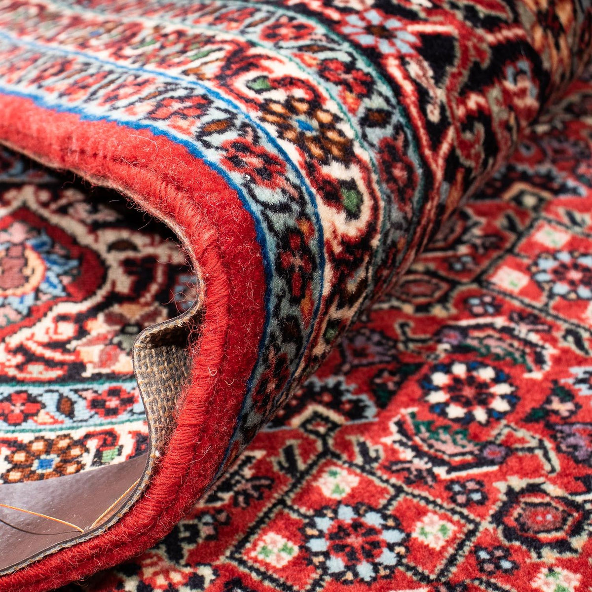 Tapis persan - Bidjar - 237 x 173 cm - rouge foncé