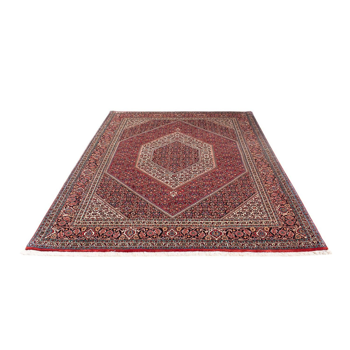 Tapis persan - Bidjar - 237 x 173 cm - rouge foncé