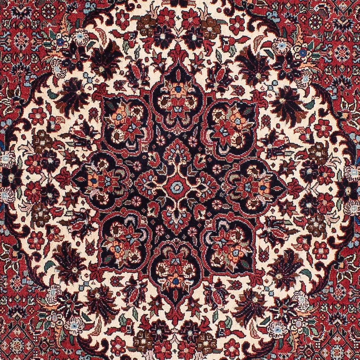 Tapis de couloir Tapis persan - Bidjar - 194 x 100 cm - rouge foncé