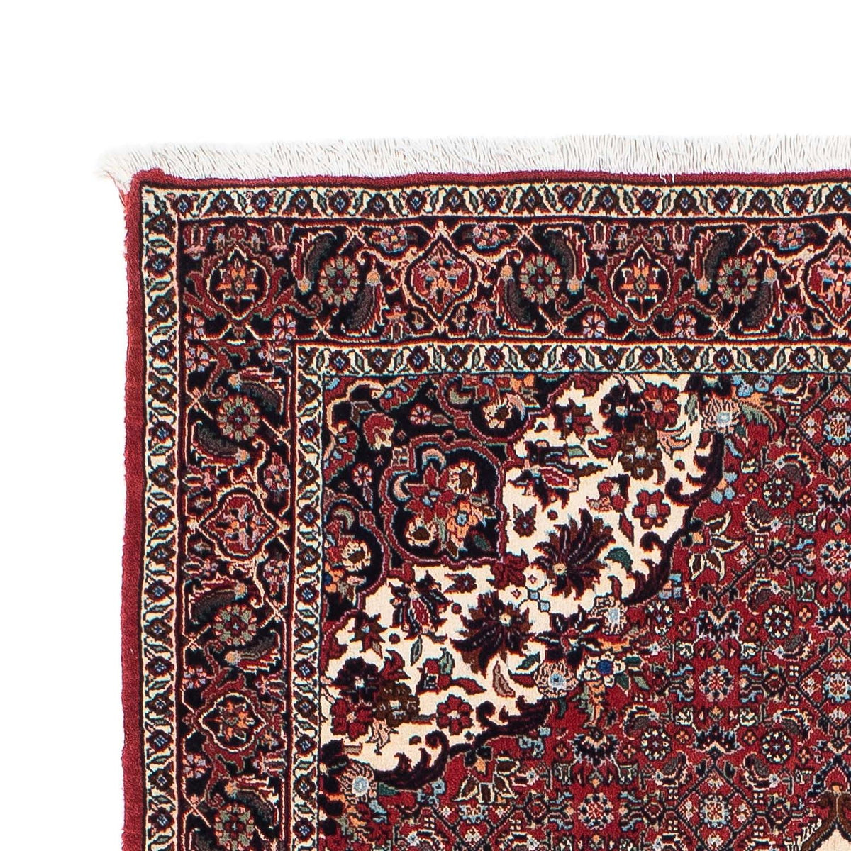 Tapis de couloir Tapis persan - Bidjar - 194 x 100 cm - rouge foncé