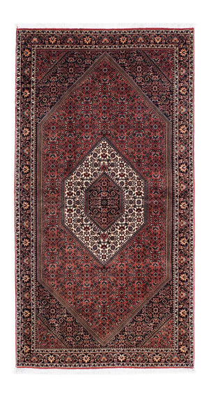 Tapis de couloir Tapis persan - Bidjar - 205 x 102 cm - rouge foncé