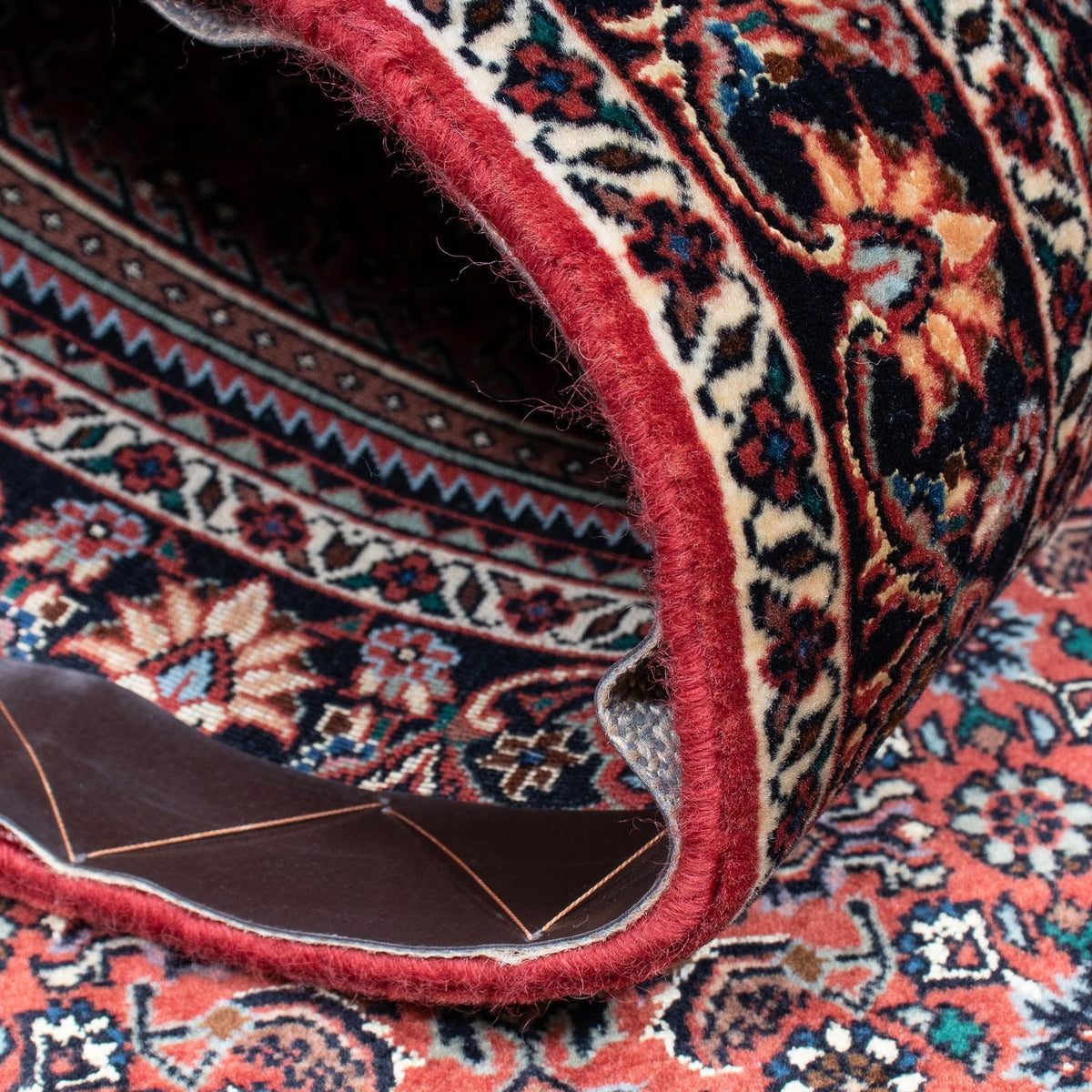 Tapis de couloir Tapis persan - Bidjar - 205 x 102 cm - rouge foncé