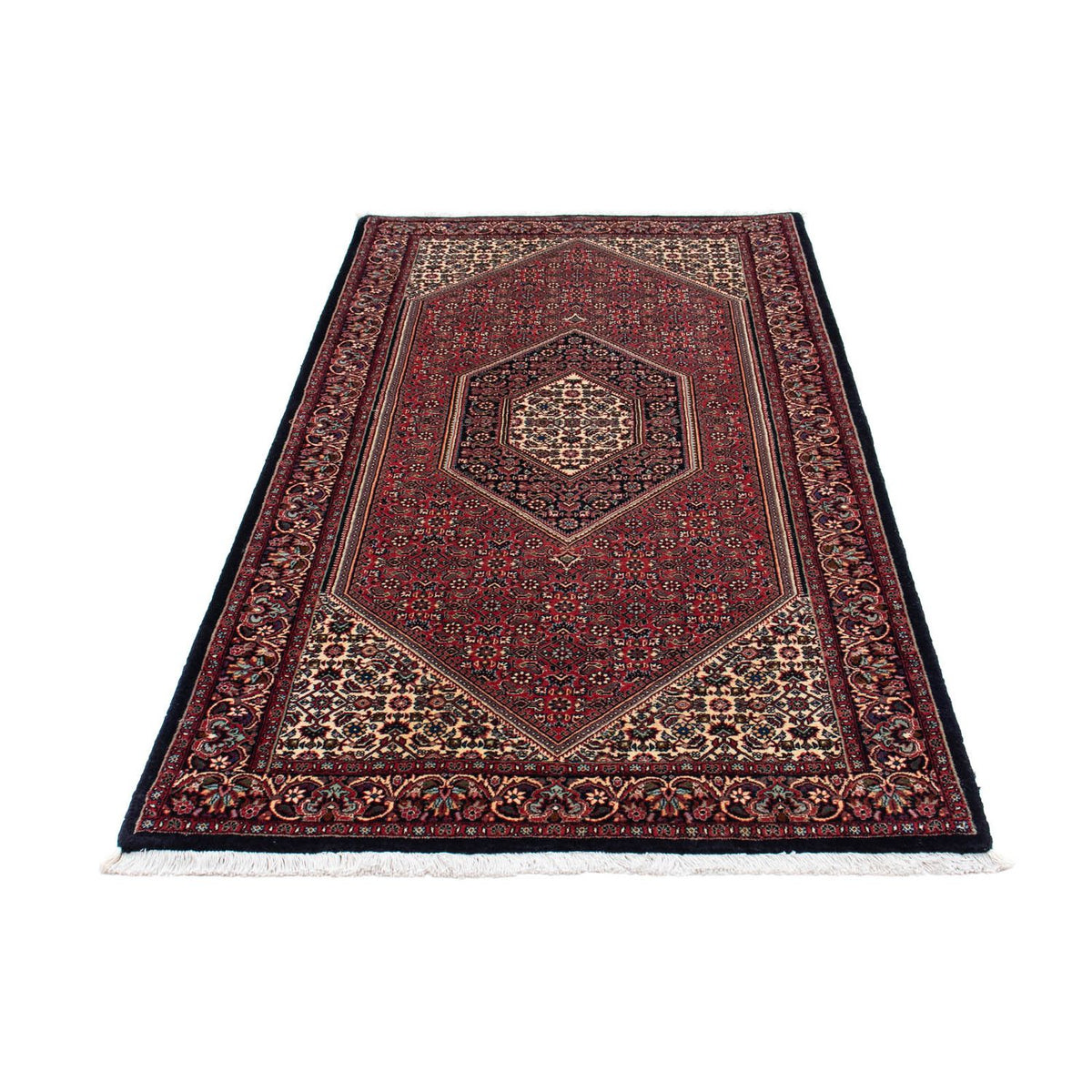 Tapis de couloir Tapis persan - Bidjar - 195 x 100 cm - bleu foncé