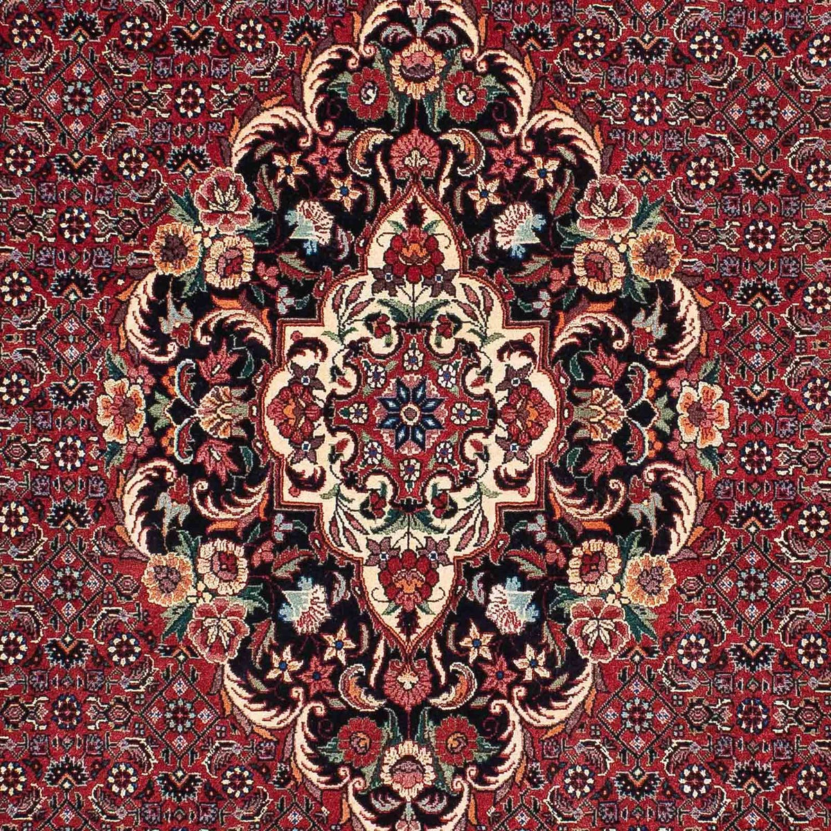 Tapis persan - Bidjar - 223 x 130 cm - rouge clair