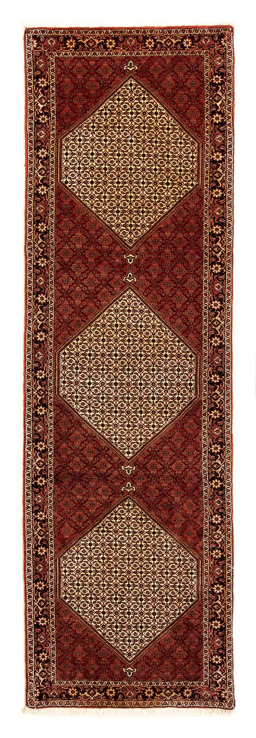 Tapis de couloir Tapis persan - Bidjar - 305 x 84 cm - rouge foncé