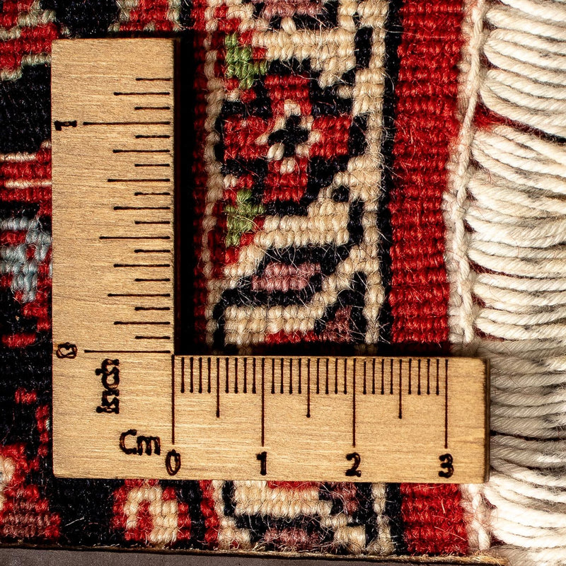 Tapis de couloir Tapis persan - Bidjar - 305 x 84 cm - rouge foncé