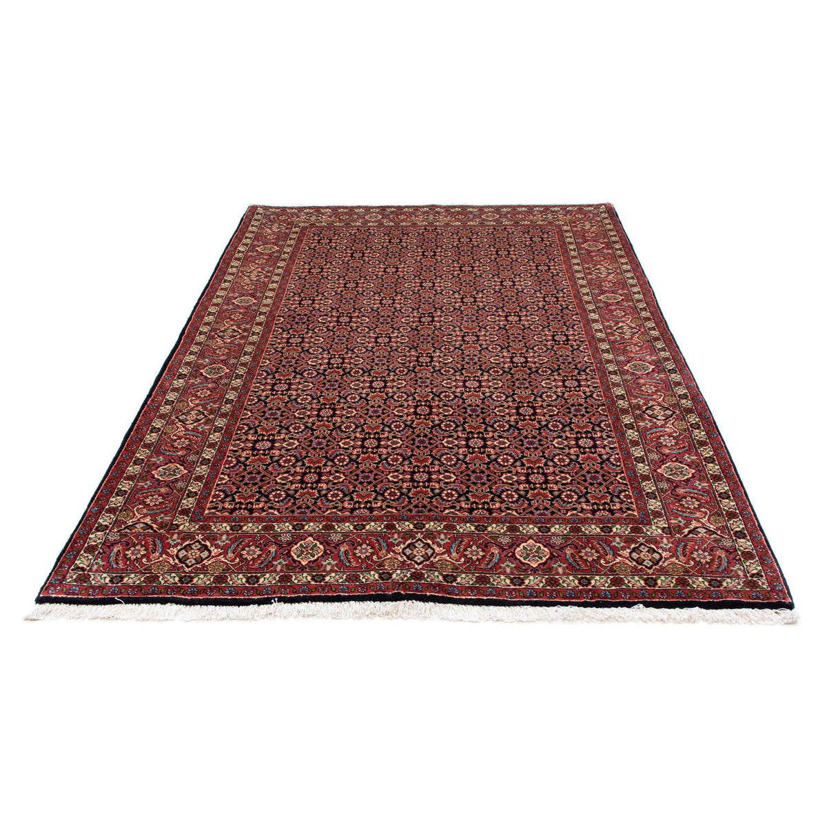Tapis persan - Bidjar - 213 x 141 cm - marron foncé