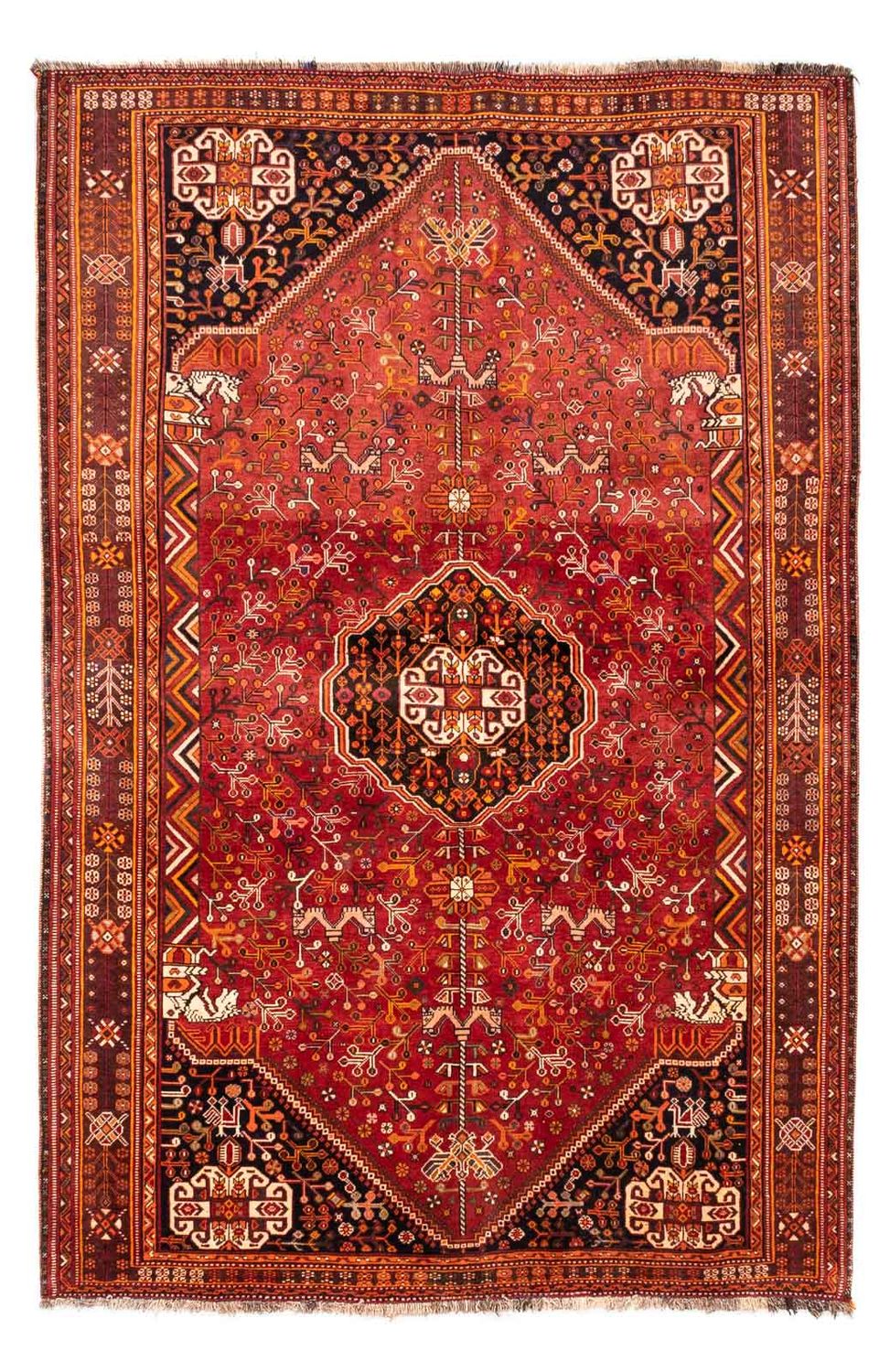 Tapis persan - Nomadic - 255 x 162 cm - rouge