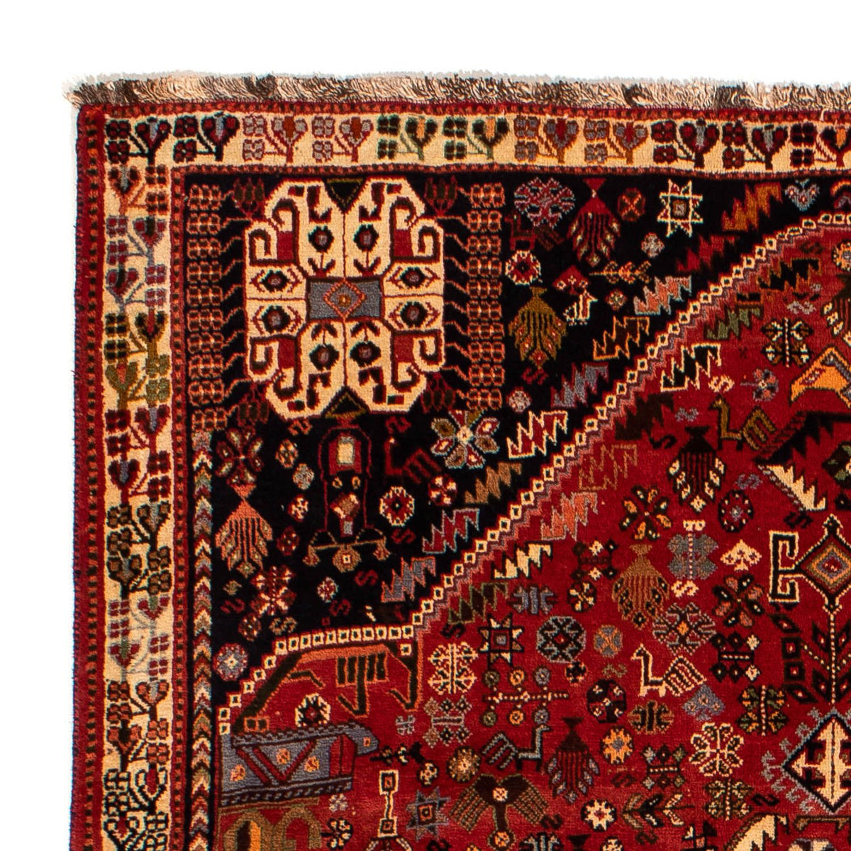 Tapis persan - Nomadic - 290 x 184 cm - rouge foncé