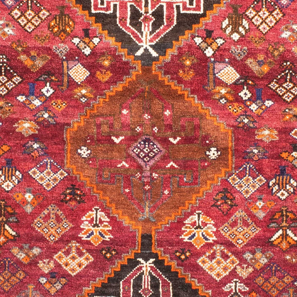 Tapis persan - Nomadic - 160 x 109 cm - rouge foncé