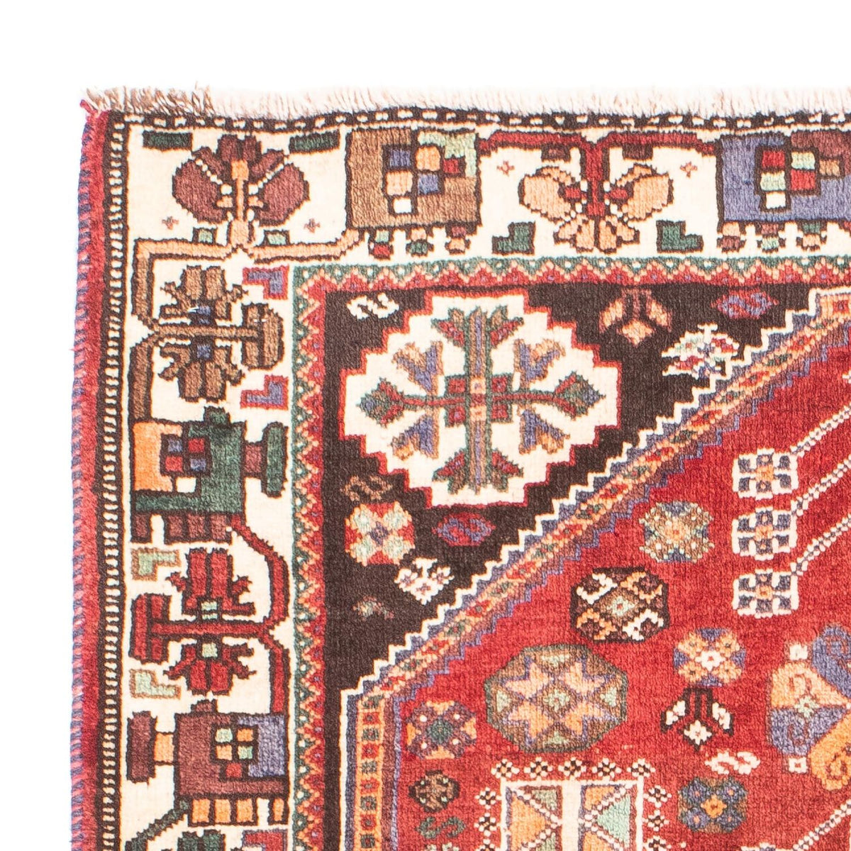 Tapis persan - Nomadic - 152 x 103 cm - rouge foncé