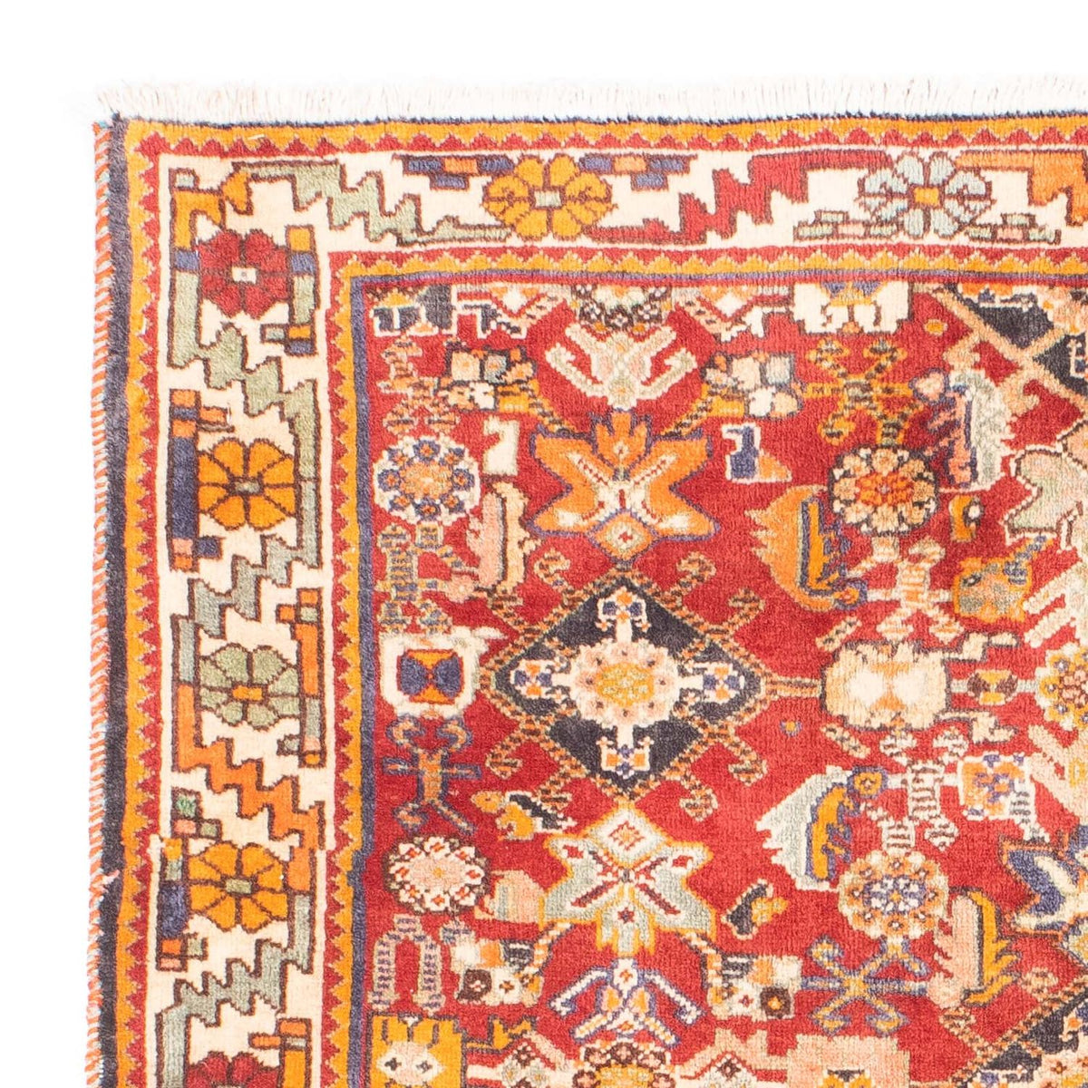 Tapis persan - Nomadic - 149 x 105 cm - rouge foncé