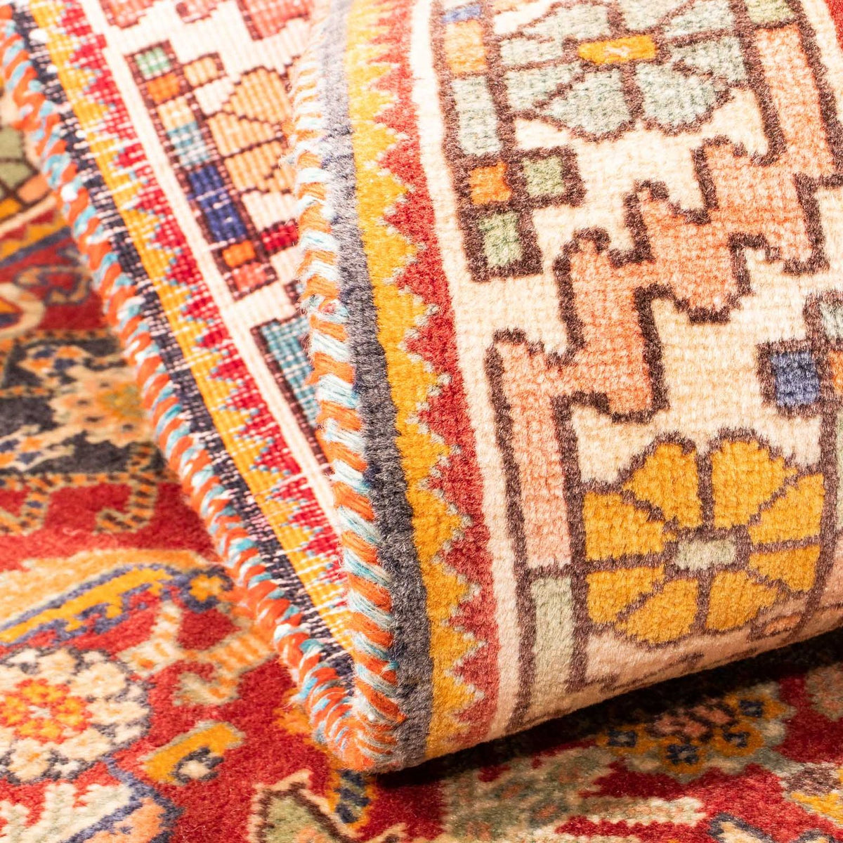 Tapis persan - Nomadic - 149 x 105 cm - rouge foncé