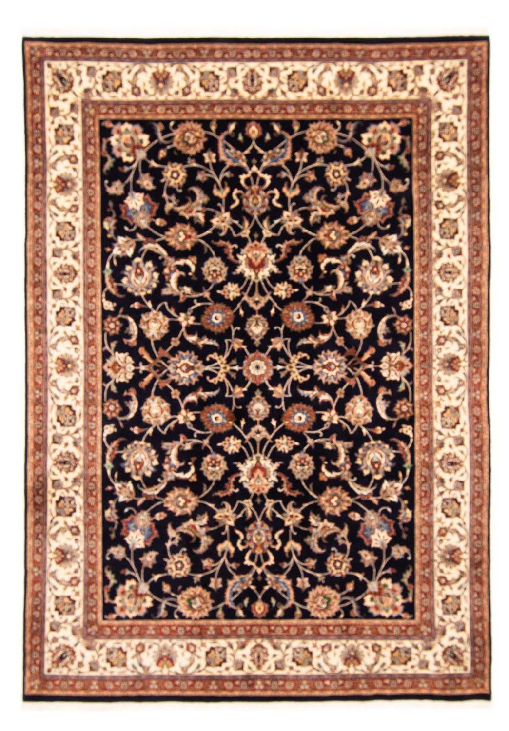 Tapis persan - Classique - 348 x 244 cm - bleu foncé