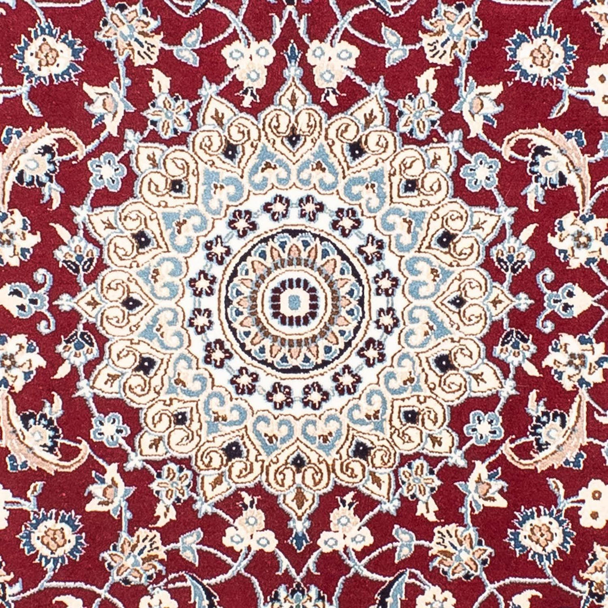 Tapis persan - Nain - Royal carré  - 160 x 155 cm - rouge foncé