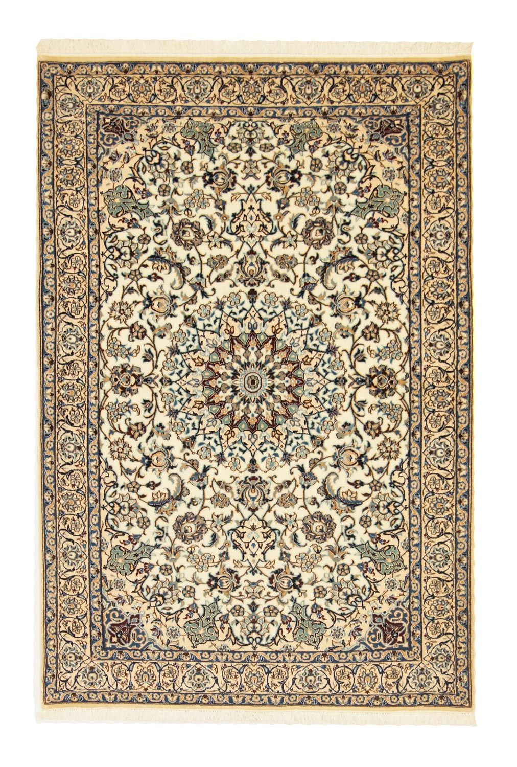 Tapis persan - Nain - Premium - 150 x 99 cm - beige