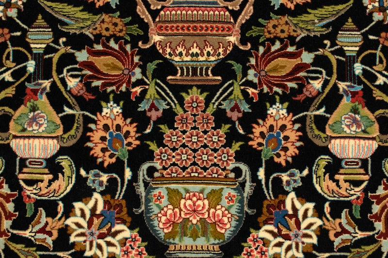 Tapis persan - Ghom - 156 x 102 cm - noir