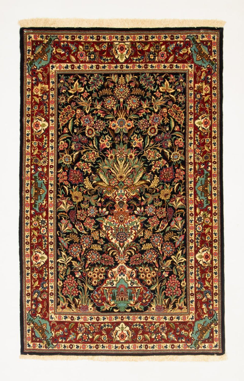 Tapis persan - Ghom - 161 x 101 cm - noir