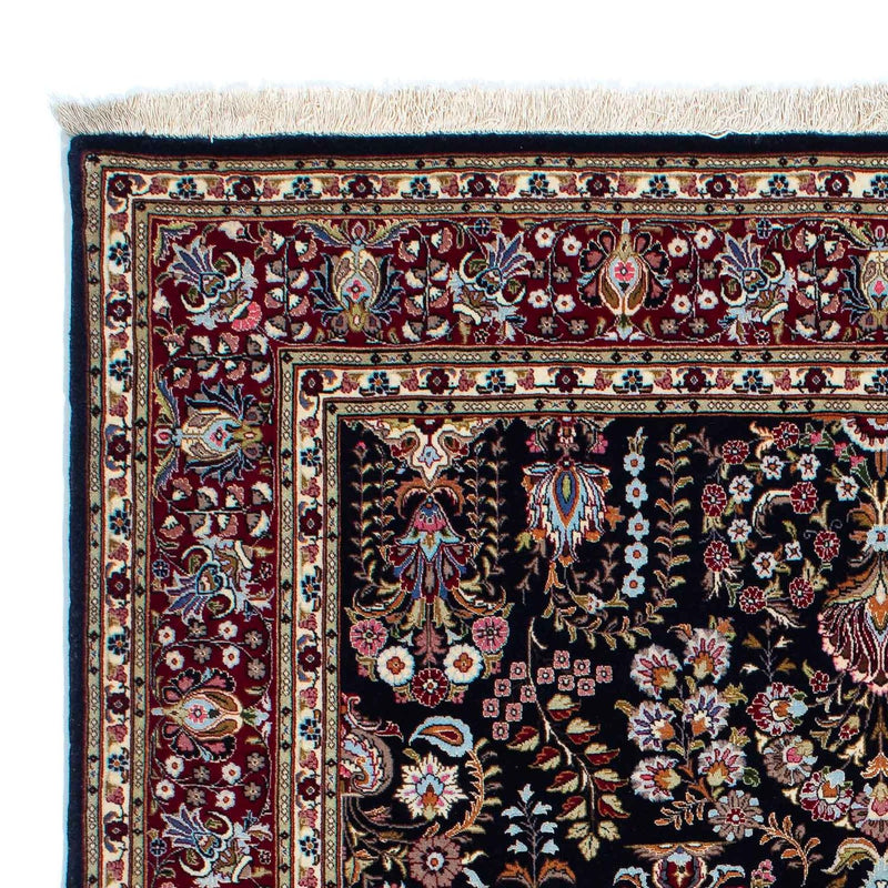 Tapis persan - Ghom - 193 x 141 cm - bleu foncé