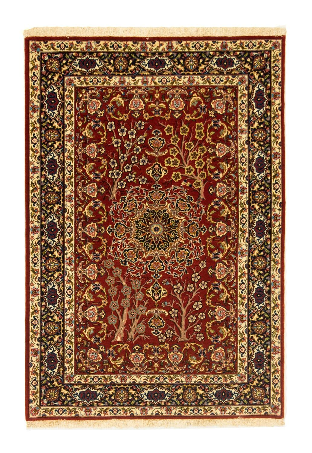 Tapis persan - Ghom - 148 x 102 cm - rouge
