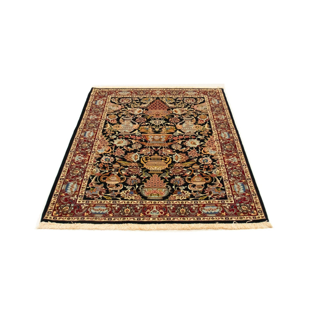Tapis persan - Ghom - 149 x 101 cm - noir